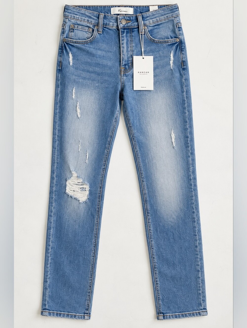 ✨️𝑴𝒂𝒌𝒆 𝒂𝒏 𝑶𝒇𝒇𝒆𝒓✨️Kancan Straight Leg Distressed Jeans